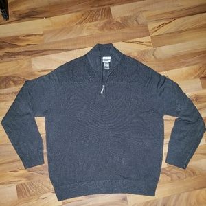 Geoffrey Beene Mens Pull Over Partail Zip Sweater